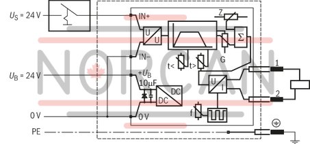 technical illustration-R901005414-Valve amplifier for proportional valves with 1 solenoid without position feedback