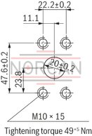 technical illustration-R900984020-Internal gear pump, size 11, pressure 350 bar for industrial applications, open circuit