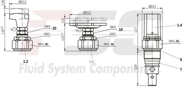 technical illustration-R900424269-Pressure relief valve, direct operated