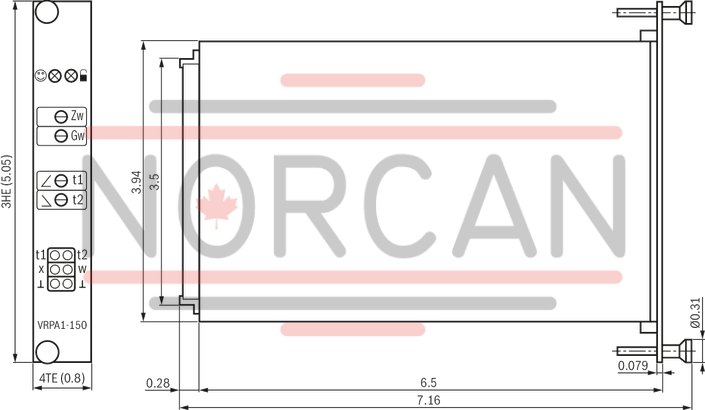 technical illustration-R901057058-Proportional amplifier VT-VRPA1-150-1X/V0/0