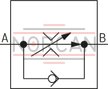 technical illustration-R900423251-For subplate mounting Porting pattern according to DIN&nbsp;24340 form G and ISO&nbsp;6263 Mechanical actuation Pressure compensator stroke limitation, optional Start-up jump reduction Flow control in both directions through rectifier sandwich plate
