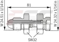 technical illustration-R901435684-Bladder-type accumulator size 10 liters, 330 bar for industrial applications at standard temperatures