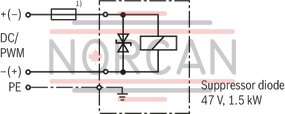 technical illustration-R901149529-4/2 or 4/3 directional design For intended use in potentially explosive atmosphere For the control of flow direction and size For subplate mounting Porting pattern according to ISO&nbsp;4401 Spring-centered control spool Actuation by means of the pilot control valve (3-way pressure reducing valve) Solenoid coil is rotatable by 90&deg;