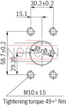 technical illustration-R900984020-Internal gear pump, size 11, pressure 350 bar for industrial applications, open circuit
