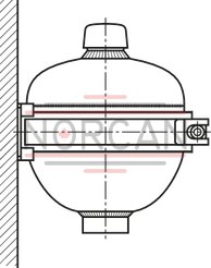 technical illustration-0531602501-Diaphragm accumulator size 0.7 liters, 180 bar for mobile and industrial applications