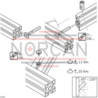 technical illustration-QUICK CONN-Quick connector, bendable – end-to-slot N10