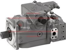 technical illustration-R902557653-Integrated boost pump for boost and pilot oil supply Integrated pressure relief valves for boost-, control- and high-pressure Robust pump with very long service life Integrated flushing valve Through drive for mounting of further pumps up to same nominal size Flow direction changes smoothly when the swashplate is moved through the neutral position Axial and radial load capacity of drive shaft Low operating noise Visual swivel angle indicator Short control response times High total efficiency Swashplate design