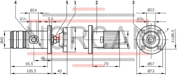 technical illustration-0811104121-Direct operated valves for limiting a system pressure Use as pilot control valve For subplate mounting and control panel design