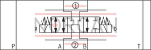 technical illustration-R900945999-Direct-controlled directional slide valve with solenoid actuation Sandwich plate valve As stop straight-through valve or stop straight-through short circuit valve Porting pattern according to DIN&nbsp;24340 form&nbsp;A (without locating hole), (standard) Porting pattern according to ISO&nbsp;4401-03-02-0-05 (with locating hole) Wet-pin AC or DC solenoids Manual override, optional