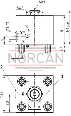 technical illustration-R900912728-Size 32, symbol H2, hydraulically actuated