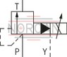 technical illustration-R901323940-Size 6, P &rarr; T, electrical with integrated electronics, 24 V DC
