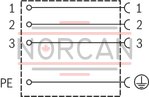technical illustration-R901017012-Mating connector, connector 3-pole (2 + PE) EN 175301-803