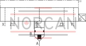 technical illustration-R900943574-Functional product design Modular set-up:&bull; Cartridge valve with various options&bull; Control cover in various variants for realization of selected functions&bull; Electric monitoring of the spool position Power and flow-optimized design:&bull; High flows&bull; Low pressure drops&bull; High switching velocities&bull; Low leakage oil flowsRobust design:&bull; High reliability&bull; Long life cycle Other features:&bull; Small installation size, low weight&bull; Easy to service