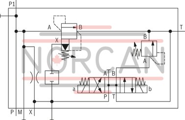 technical illustration-R900962787-Size 15, P &rarr; T, solenoid-actuated, 24 V DC