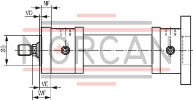 technical illustration-R407999236-Nominal pressure 160 bar, piston Ø 25 ... 200 mm, piston rod Ø 14 ... 140 mm, stroke length up to 3000 mm