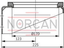 technical illustration-R901435684-Bladder-type accumulator size 10 liters, 330 bar for industrial applications at standard temperatures