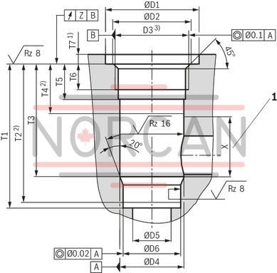 technical illustration-R900345744-Check valve, cartridge design
