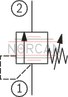 technical illustration-R900976452-Screw-in cartridge valve For applications with especially high tightness requirements Leakage-free up to a maximum of 80&nbsp;% of the set cracking pressure 2 adjustment types, optionally:<br>
&bull; Grub screw with internal hexagon<br>
&bull; Hand wheel