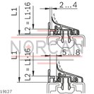 technical illustration-3842524027-Protective pane profile, clean room, R45 basic profile