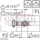 technical illustration-3842535466-Quick connector 90° steel, galvanized N10
