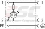 technical illustration-R900057453-Mating connector, connector 3-pole (2 + PE) EN 175301-803