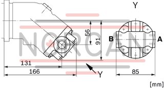 technical illustration-R902137697-Large variety of available nominal sizes allows exact adjustment to the application High power density Very high total efficiency High starting efficiency Working ports SAE flange or thread Optional with integrated pressure relief valve Optional with mounted addifitonal valve: counterbalance valve (BVD/BVE), flushing and boost-pressure valve Bent-axis design