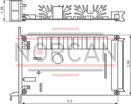 technical illustration-0811405063-Valve amplifier for high-response valves with 1 solenoid
