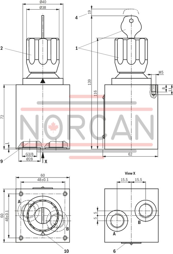 technical illustration-R900221127-Size 6, A &rarr; B, B &rarr; A, mechanically actuated