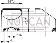 technical illustration-R901433087-Electronic pressure switch with display, 2 switching outputs, pressure range 0 &hellip; 250 bar, connector 4-pole M12x1 A-coded, throttle element