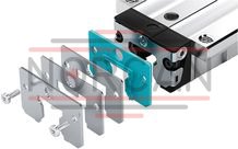 technical illustration-R165111420-Ball runner block, FNS, size 15, steel CS, accuracy standard, low preload, without ball chain