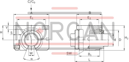 technical illustration-R106762540-Linear set (steel), O-A-25, with two seals