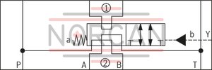 technical illustration-R900945999-Direct-controlled directional slide valve with solenoid actuation Sandwich plate valve As stop straight-through valve or stop straight-through short circuit valve Porting pattern according to DIN&nbsp;24340 form&nbsp;A (without locating hole), (standard) Porting pattern according to ISO&nbsp;4401-03-02-0-05 (with locating hole) Wet-pin AC or DC solenoids Manual override, optional