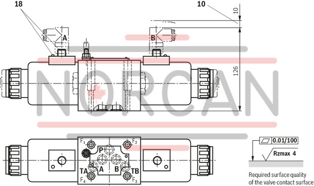 technical illustration-R901433797-Size 10, symbol C, electrical with solenoid, 110 V DC