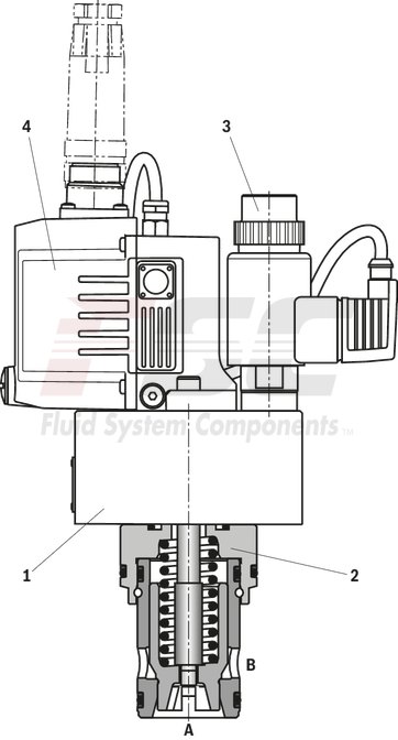 technical illustration-R901436213-Size 25, A &rarr; B, B &rarr; A, integrated electronics, 24 V DC