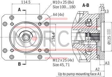 technical illustration-R901135309-Pump A10VSO BR32 with analog OBE