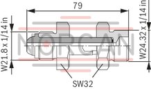 technical illustration-R901435684-Bladder-type accumulator size 10 liters, 330 bar for industrial applications at standard temperatures