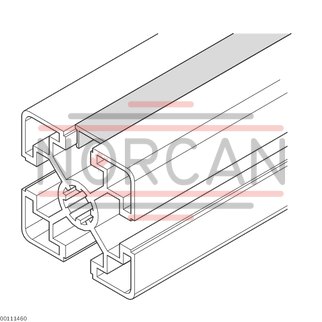 technical illustration-3842548876-Cover profile, N10 H-PVC, signal gray