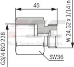 technical illustration-R901435684-Bladder-type accumulator size 10 liters, 330 bar for industrial applications at standard temperatures