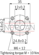 technical illustration-R900245715-INTERNAL GEAR PUMP, size 6, pressure 250 bar for industrial and mobile applications, open circuit