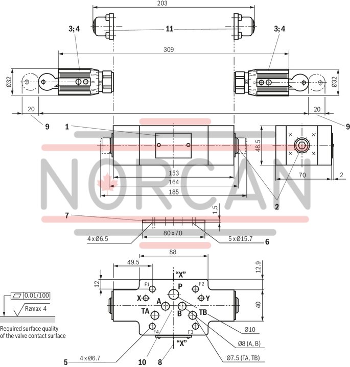 technical illustration-R900517812-Size 10, A1 → A2, B1 → B2 or A2 → A1, B2 → B1, mechanical