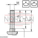 technical illustration-COLLAR NUT-Flange nut 8 mm slot M6