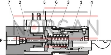 technical illustration-R901102362-200 bar, micro switch with NC contact/NO contact function, device connector DIN EN 175301-803 (large cubic connector)
