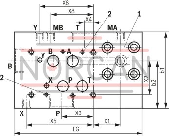 technical illustration-R900999011-Nominal pressure 250 bar, piston &Oslash; 40 ... 320 mm, piston rod &Oslash; 22 ... 220 mm, stroke length up to 6000 mm