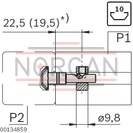 technical illustration-3842535458-Quick connector 0&deg; steel, galvanized N10