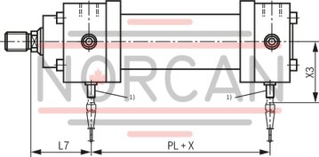 technical illustration-R407999236-Nominal pressure 160 bar, piston Ø 25 ... 200 mm, piston rod Ø 14 ... 140 mm, stroke length up to 3000 mm
