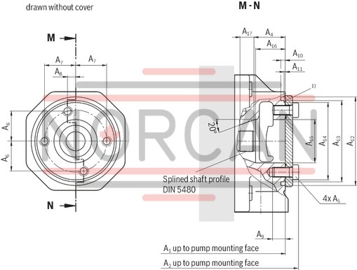 technical illustration-R901065969-Pump A4VSO with analog OBE