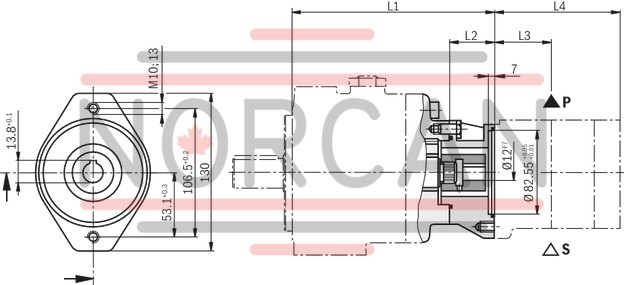 technical illustration-R900580382-Variable displacement pump, size 20 cm&sup3;, pressure 160 bar for industrial applications, open circuit