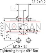 technical illustration-R900245715-INTERNAL GEAR PUMP, size 6, pressure 250 bar for industrial and mobile applications, open circuit