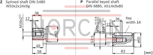 technical illustration-R902137697-Large variety of available nominal sizes allows exact adjustment to the application High power density Very high total efficiency High starting efficiency Working ports SAE flange or thread Optional with integrated pressure relief valve Optional with mounted addifitonal valve: counterbalance valve (BVD/BVE), flushing and boost-pressure valve Bent-axis design