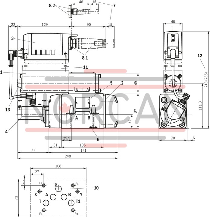 technical illustration-R901440167-Size 16, symbol E, electrical with integrated electronics, 24 V DC